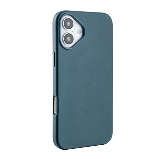 [CS-I16M-ALC-DB] Leatherette Case with inner Magsafe for iPhone 16 Plus - Dark Blue