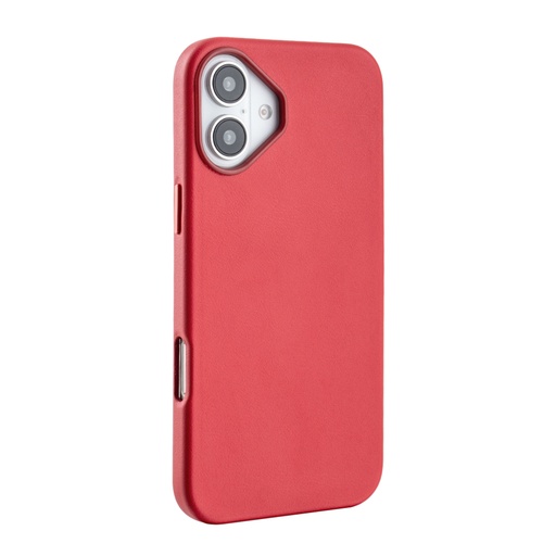[CS-I16M-ALC-RD] Leatherette Case with inner Magsafe for iPhone 16 Plus - Red