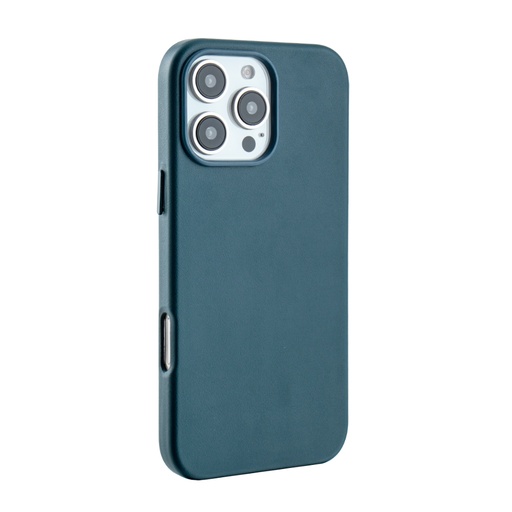 [CS-I16PM-ALC-DB] Leatherette Case with inner Magsafe for iPhone 16 Pro Max - Dark Blue