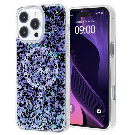 [CS-I16-MSP-DBL] Magsafe Sparkle Case for iPhone 16 - Dark Blue