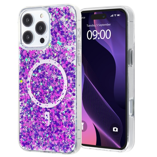 [CS-I16M-MSP-PU] Magsafe Sparkle Case for iPhone 16 Plus - Purple