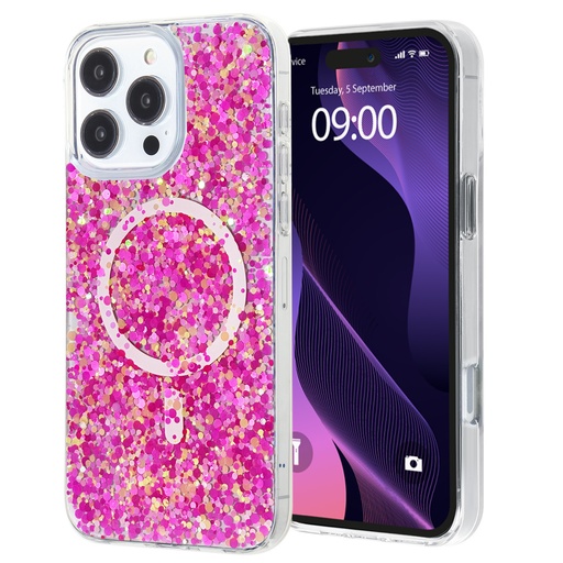 [CS-I16M-MSP-PN] Magsafe Sparkle Case for iPhone 16 Plus - Pink