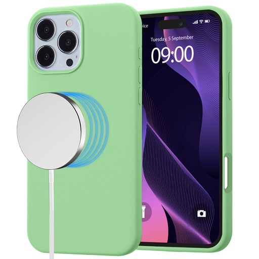 [CS-I16-MGS-GR] MagSilicone Case for iPhone 16 - Green