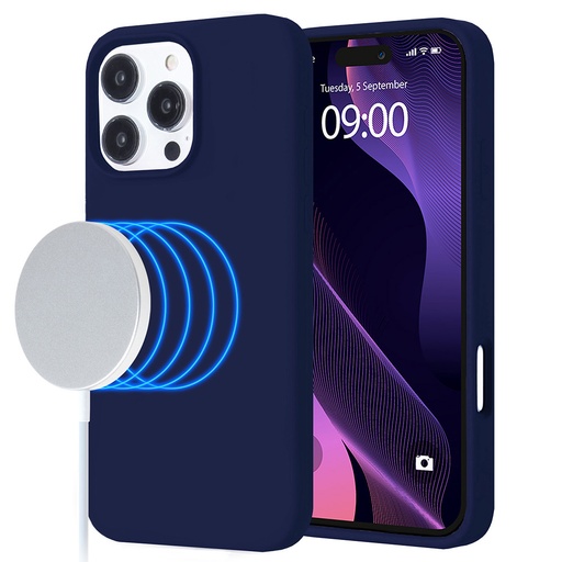 [CS-I16PM-MGS-DBL] MagSilicone Case for iPhone 16 Pro Max - Dark Blue