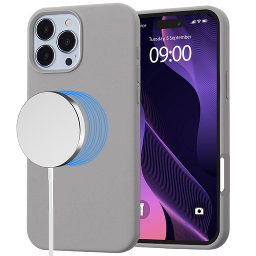 [CS-I16PM-MGS-GY] MagSilicone Case for iPhone 16 Pro Max - Gray