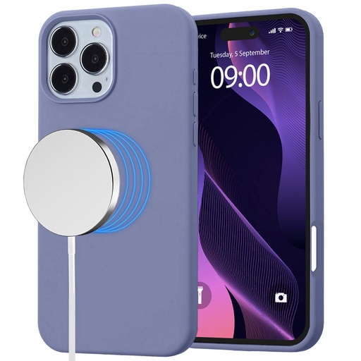 [CS-I16PM-MGS-LV] MagSilicone Case for iPhone 16 Pro Max - Lavender