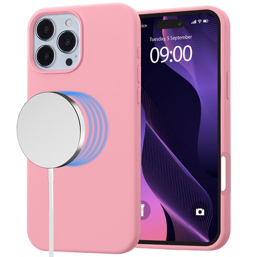 [CS-I16PM-MGS-PN] MagSilicone Case for iPhone 16 Pro Max - Pink