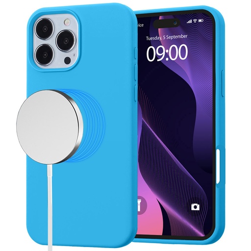 [CS-I16PM-MGS-BL] MagSilicone Case for iPhone 16 Pro Max - Blue