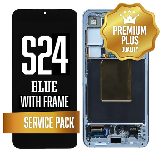 [LCD-S24-WF-SP-BL] OLED Assembly for Samsung Galaxy S24 With Frame - Blue (Service Pack)