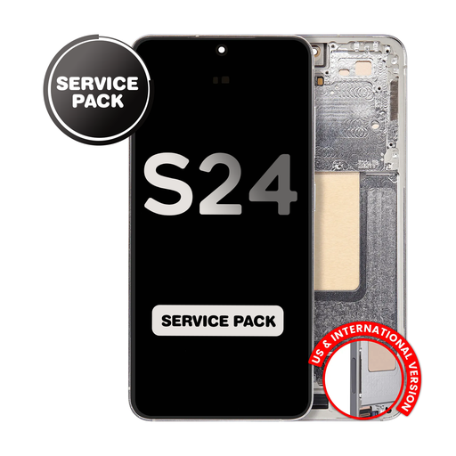 [LCD-S24-WF-SP-GY] OLED Assembly for Samsung Galaxy S24 (S921) with Frame - Gray (Service Pack)