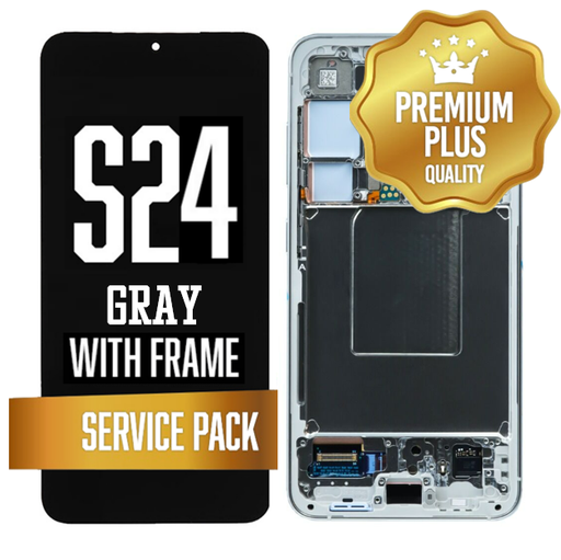 [LCD-S24-WF-SP-GY] OLED Assembly for Samsung Galaxy S24 With Frame - Gray (Service Pack)