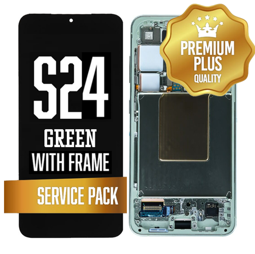 [LCD-S24-WF-SP-GR] OLED Assembly for Samsung Galaxy S24 With Frame - Green (Service Pack)