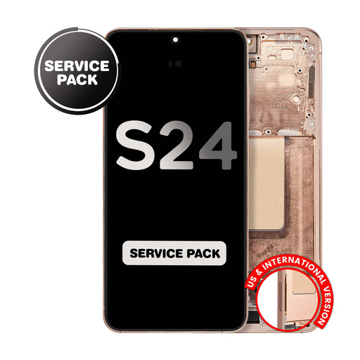 [LCD-S24-WF-SP-OR] OLED Assembly for Samsung Galaxy S24 (S921) with Frame - Orange (Service Pack)