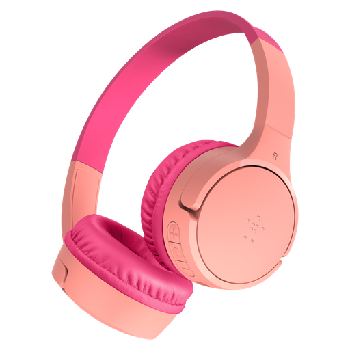 [AUD002btPKV3] Belkin - Soundform Kids On Ear Headphones - Pink
