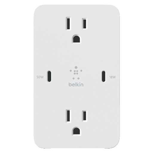 [WCZ001dqWH] Belkin - Boostcharge Gan Usb C Wall Plate 68w - White