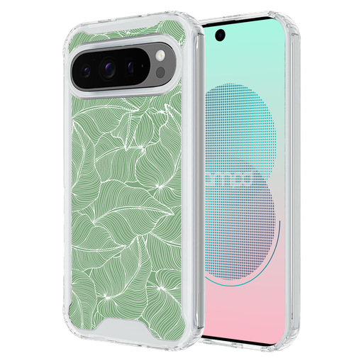 [AA-XLPROPIXEL-HDPRINT-PALM] Ampd - Tpu  /  Acrylic Hd Print Case For Google Pixel 9 Pro Xl - Palm Pattern