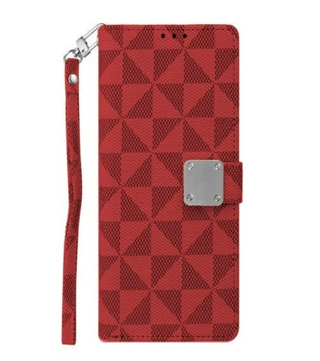 [CS-I16PM-TWC-RD] Triangle Wallet Case for iPhone 16 Pro Max - Red
