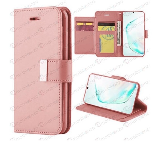 [CS-I16PM-FLW-ROGO] Flip Leather Wallet Case for iPhone 16 Pro Max - Rose Gold