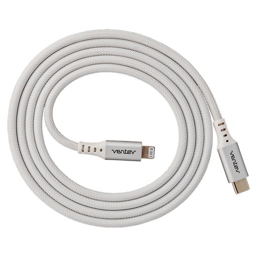 [AC10-WHTBX-266503] Ventev - Alloy Usb C To Apple Lightning High Speed Ultradurable Cable 10ft - White