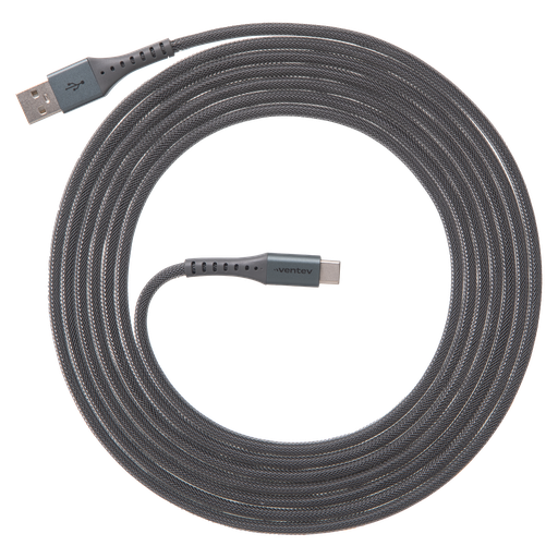 [AC10-STLBX-266501] Ventev - Alloy Usb A To Usb C High Speed Ultradurable Cable 10ft - Steel