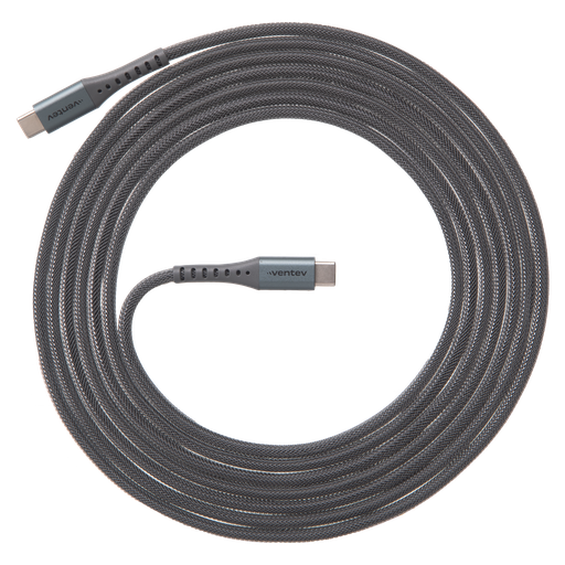 [AC10-STLBX-266500] Ventev - Alloy Usb C To Usb C High Speed Ultradurable Cable 10ft - Steel
