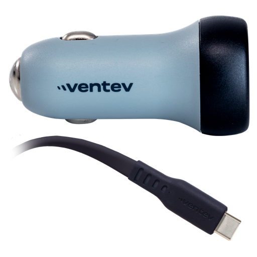 [CC30-CCBX266563] Ventev - 30w Ultrafast Usb C Universal Car Charger And Usb C To Usb C Cable - Dark Gray