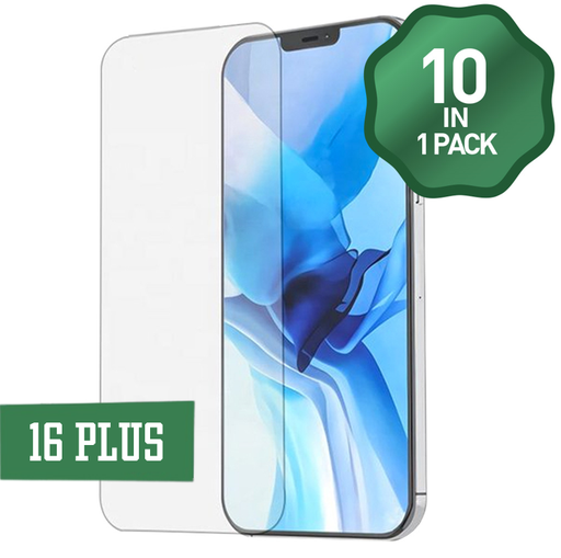 [TG-I16M-CL10] Clear Tempered Glass for iPhone 16 Plus / 15 Plus (10 Pcs)