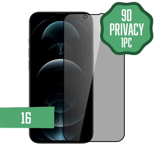 [TG-I16-PRV-9D] 9D Privacy Tempered Glass for iPhone 16 / 15 (1 Pc.)