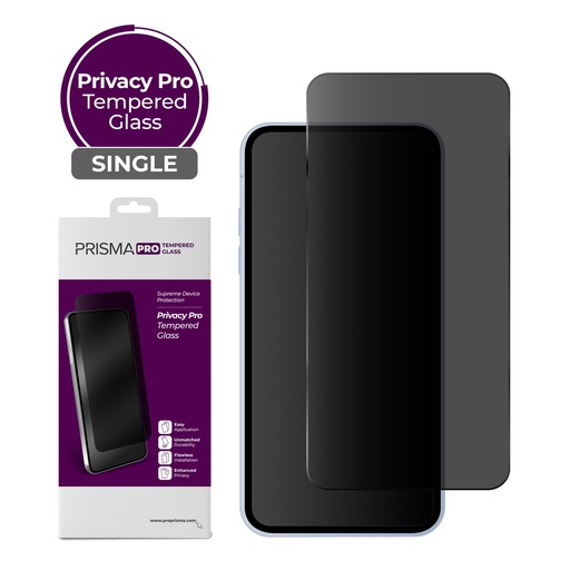 [PP-I13PM-PRV1] Prisma Pro - Privacy Tempered Glass for iPhone 14 Plus / 13 Pro Max - Single Package