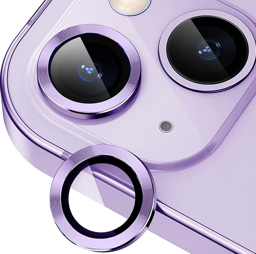 [TG-I16-RCL-PU] Ring Camera Lens w/HD Tempered Glass  for iPhone 16 / 16 Plus (Purple)