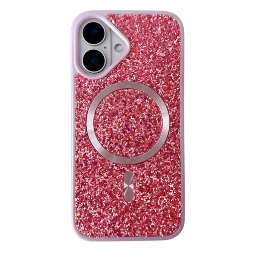 [CS-I16M-BCM-PN] Blinged Case with Magsafe for iPhone 16 Plus - Pink