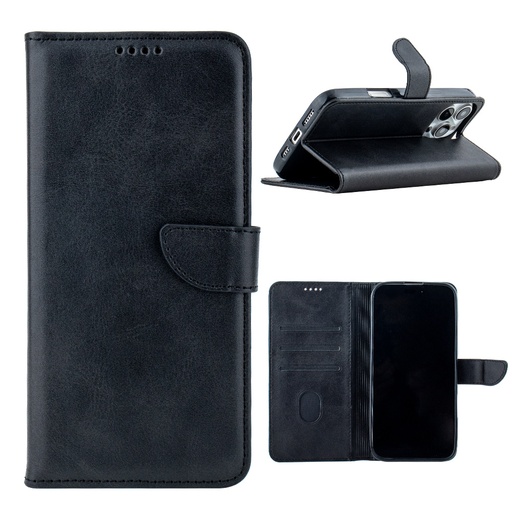 [CS-I16PM-HSW-BK] Handy Stylish Wallet Case for iPhone 16 Pro Max - Black