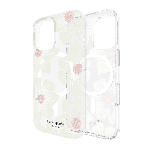 [KS054344] Kate Spade - Protective Magsafe Case For Apple Iphone 16 - Hollyhock Floral