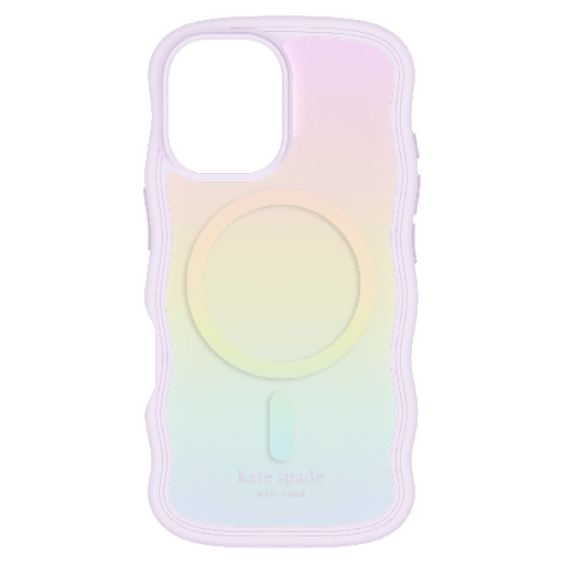 [KS054350] Kate Spade - Wavy Magsafe Case For Apple Iphone 16 - Opal Iridescent