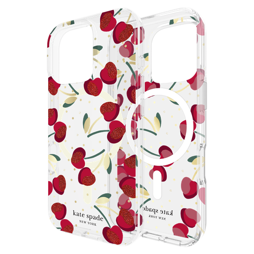 [KS054430] Kate Spade - Protective Magsafe Case For Apple Iphone 16 Pro - Cherry Dot