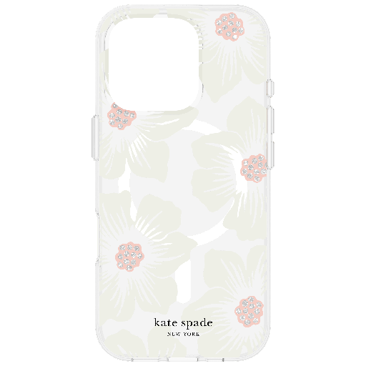 [KS054428] Kate Spade - Protective Magsafe Case For Apple Iphone 16 Pro - Hollyhock Floral