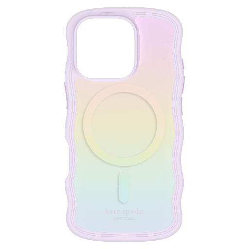 [KS054434] Kate Spade - Wavy Magsafe Case For Apple Iphone 16 Pro - Opal Iridescent