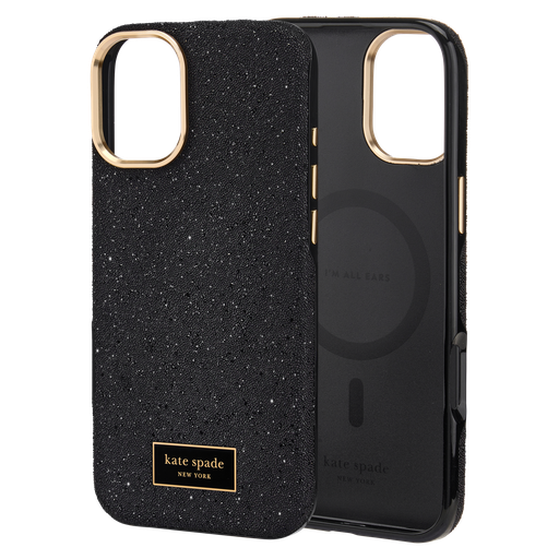 [KS054396] Kate Spade - Crystal Pave Magsafe Case For Apple Iphone 16 Plus - Nightfall