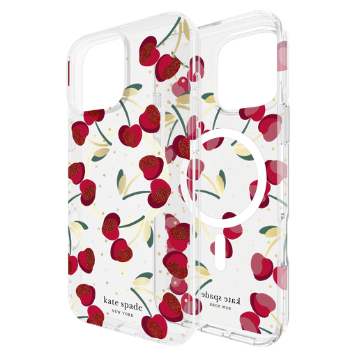 [KS054472] Kate Spade - Protective Magsafe Case For Apple Iphone 16 Pro Max - Cherry Dot