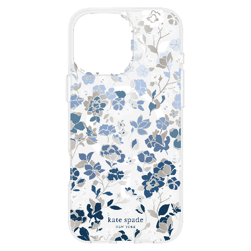 [KS054464] Kate Spade - Protective Magsafe Case For Apple Iphone 16 Pro Max - Flowerbed Blue
