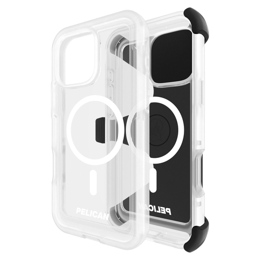 [PP054484] Pelican - Voyager Magsafe Case With Holster For Apple Iphone 16 Pro Max - Clear