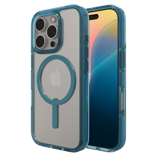 [702315060] Zagg - Santa Cruz Snap Magsafe Case For Apple Iphone 16 Pro - Retro Blue