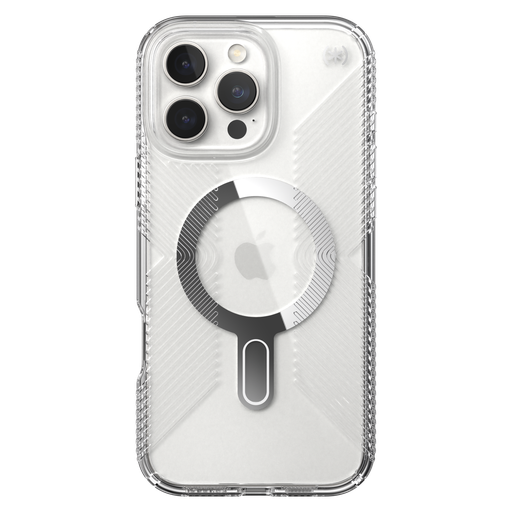 [150728-3199] Speck - Presidio Perfect Clear Grip Case With Clicklock For Apple Iphone 16 Pro Max - Clear