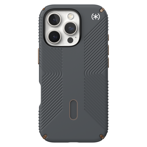 [150701-3212] Speck - Presidio2 Grip Case With Clicklock For Apple Iphone 16 Pro - Charcoal Grey
