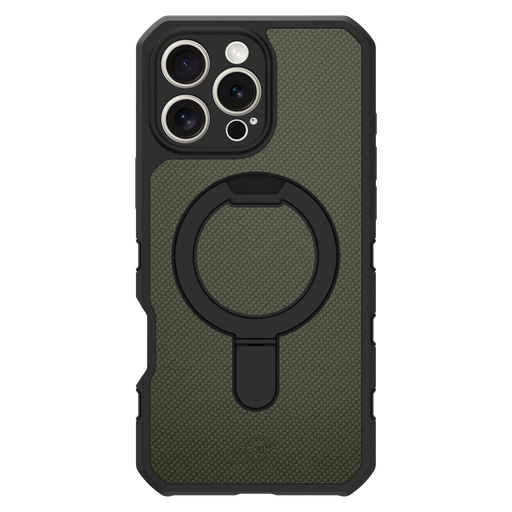 [AP6X-FONYL-KAKI] Itskins - Forcer Nylon Magsafe Case For Apple Iphone 16 Pro - Olive Green And Black