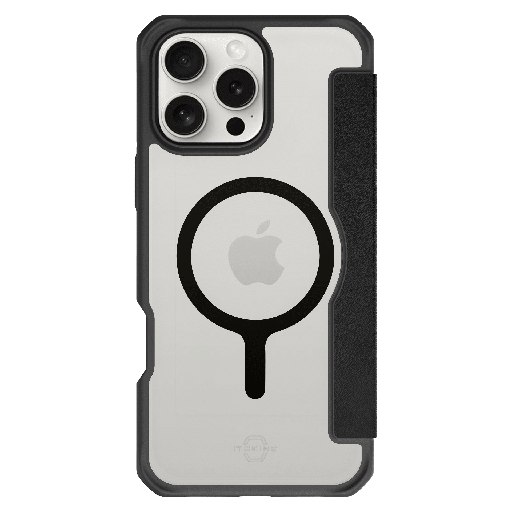 [AP6U-HYFMA-BKRL] Itskins - Hybridr Folio Magsafe Case For Apple Iphone 16 Pro Max - Black