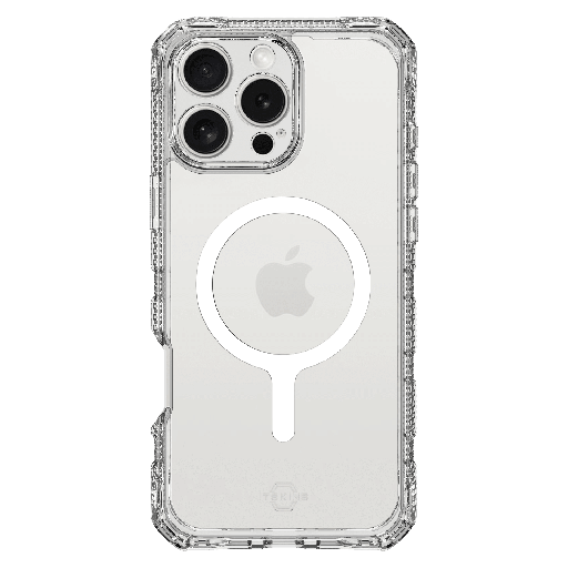 [AP6X-MGCLR-TRPR] Itskins - Supremer Clear Magsafe Case For Apple Iphone 16 Pro - Transparent White Print