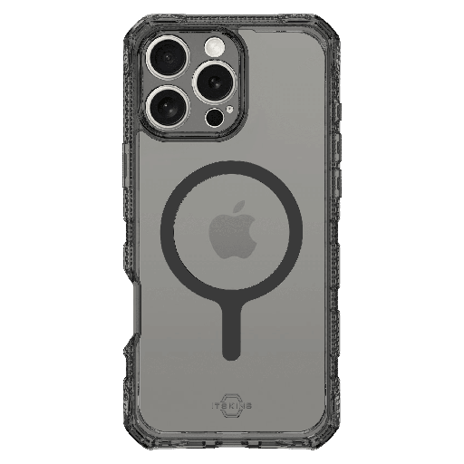 [AP6X-MGCLR-GRPR] Itskins - Supremer Clear Magsafe Case For Apple Iphone 16 Pro - Graphite