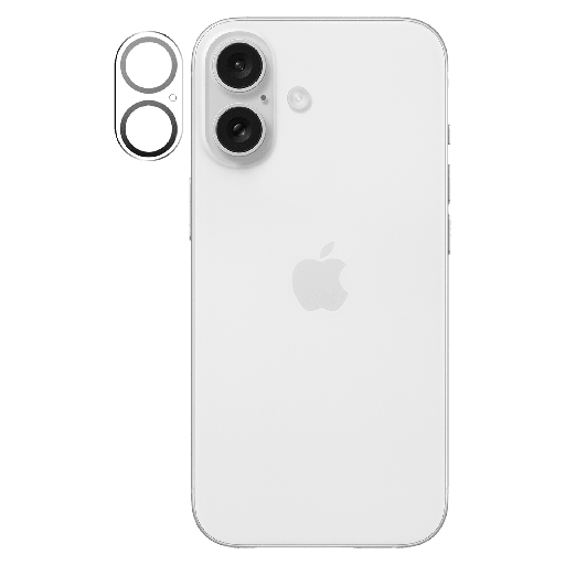 [AA-IPH16-CAMGLASS-SING] Ampd - Laser Cut Rear Camera Tempered Glass Protector For Apple Iphone 16 - Clear
