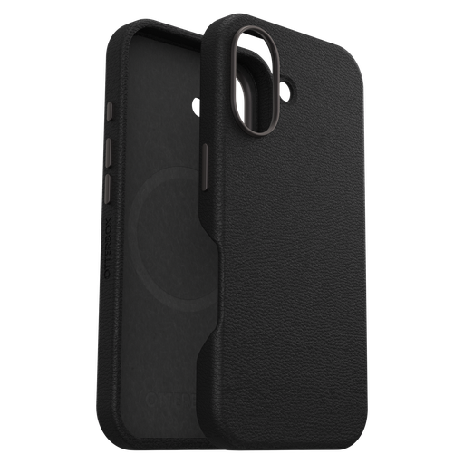 [77-96299] Otterbox - Symmetry Cactus Leather Magsafe Case For Apple Iphone 16 - Noir Ash